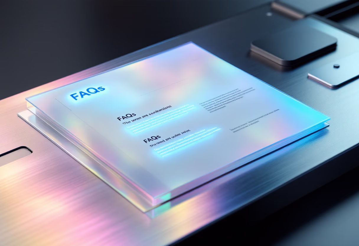 image of a document with faqs (for a productivity tools business)